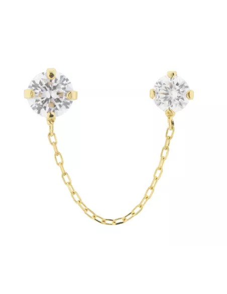 Boucles D'oreilles Chainette 2 Trous - À L'unité
