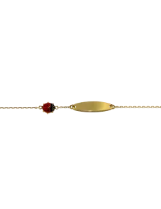 Gourmette Or Enfant Coccinelle