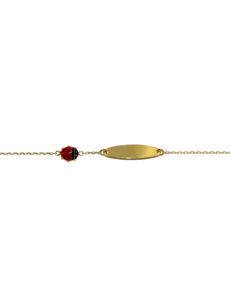 Gourmette Or Enfant Coccinelle