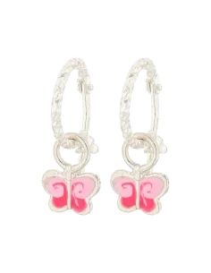 Créoles Argent Enfant Papillons