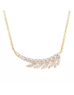 Collier Plume Oz Argent Teinté