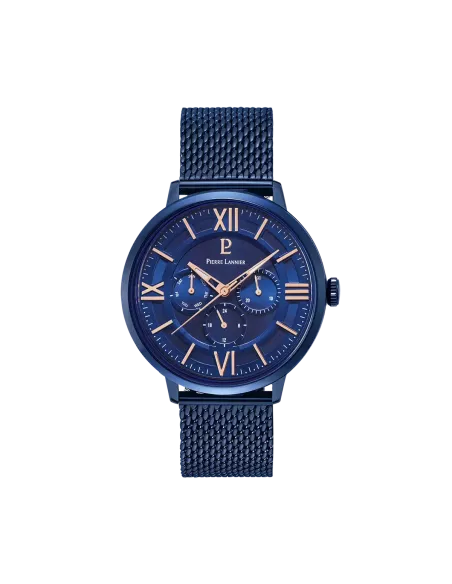 Montre Homme Pierre Lannier Beaucour En Acier Bleu Etanche