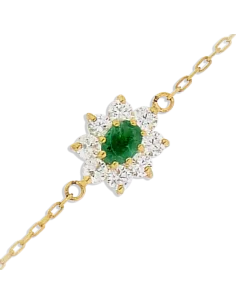 Bracelet Or & Emeraude Oz