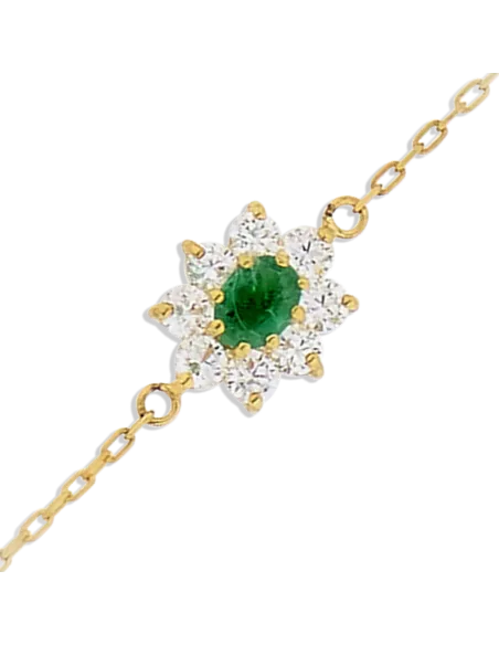 Bracelet Or & Emeraude Oz