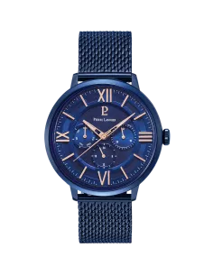 Montre Pierre Lannier Homme BEAUCOUR Cadran Bleu Bracelet Acier milanais Bleu