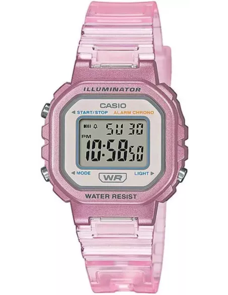 Casio Montre Quartz avec Cadran Clear Digitale Bracelet Rose