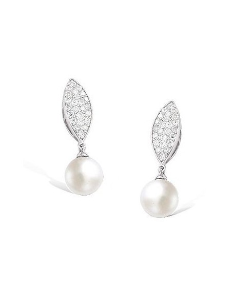 Boucles D'oreilles Argent Perle