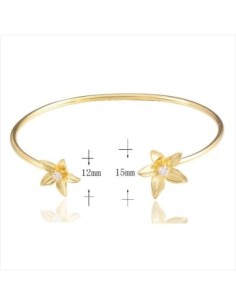 Jonc Argent Fleur De Frangipanier