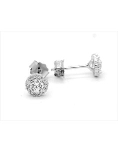 Boucles D'oreilles Argent Et Oxyde