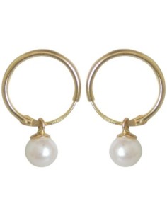 Boucles D'oreilles Enfant Or Perle D'eau Douce