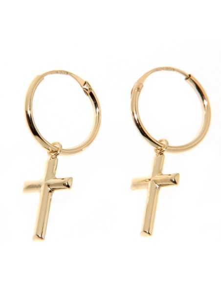 Boucles D'oreilles Or Croix