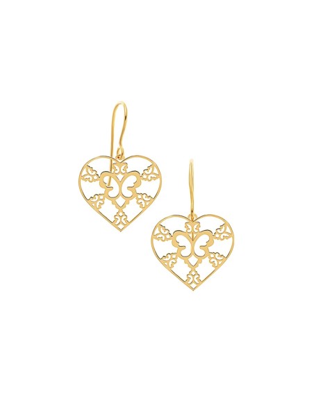 Boucles D’oreilles Dorées Lambrequin