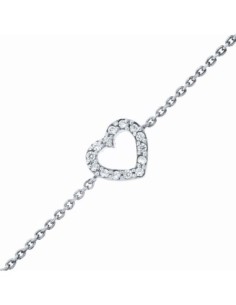 Bracelet Argent Oxyde Coeur