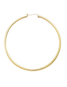 Boucles D'oreilles Créoles Plaqué Or