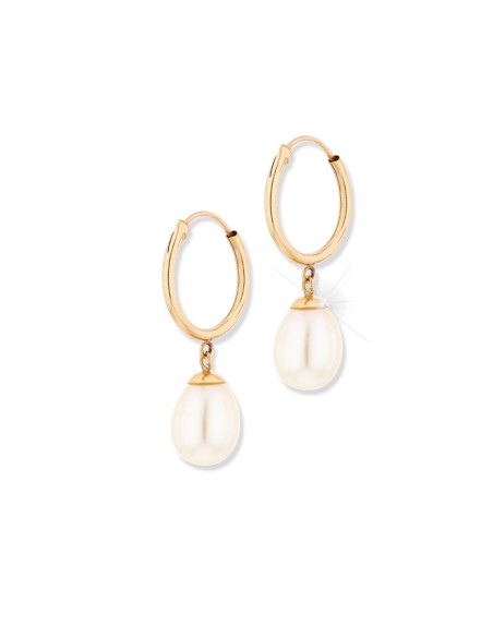 Boucles D'oreilles Or & Perles D'eau Douce