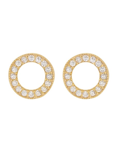Boucles D'oreilles Argent Teinté Doré Et Oxydes