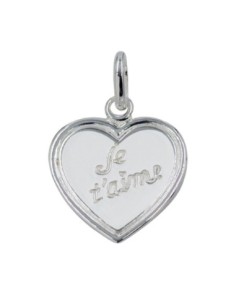 Pendentif Argent Coeur "je T'aime"