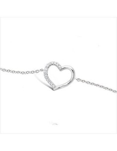 Bracelet Argent Coeur Oxyde