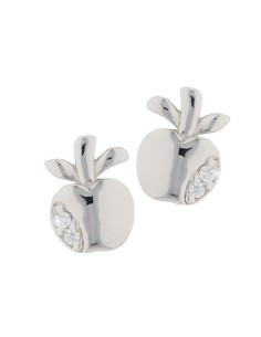 Boucles D'oreilles Pomme Argent Et Oxydes