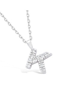Pendentif Argent Oxyde Lettre "k"