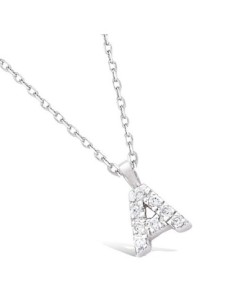 Pendentif Argent Oxyde Lettre "a"
