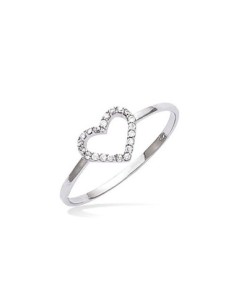 Bague Argent Et Oxyde Coeur