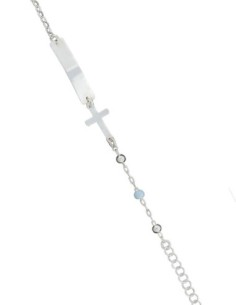 Bracelet Croix Identité Enfant Argent