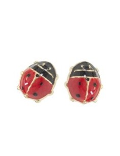 Boucles D'oreilles Coccinelles Or
