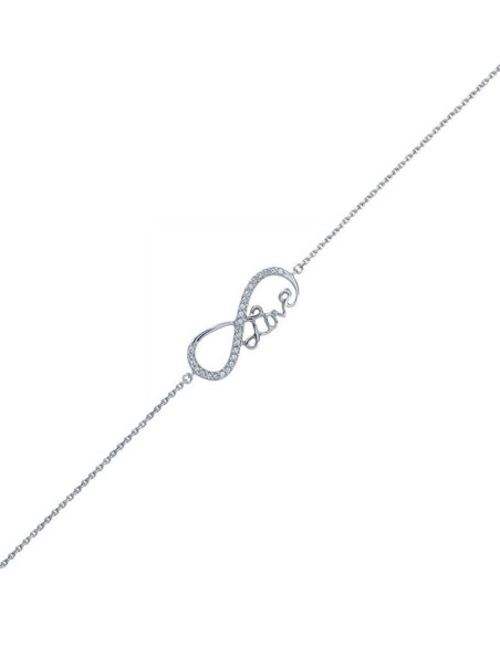 Bracelet Argent Oxyde Infini