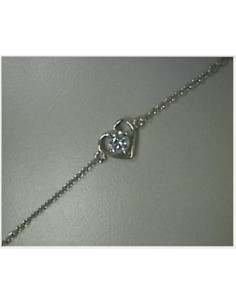 Bracelet Argent Oxyde Coeur