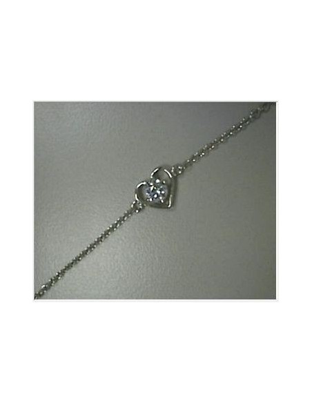 Bracelet Argent Oxyde Coeur