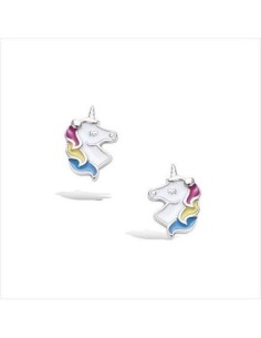 Boucles D'oreilles Enfant Licorne Argent