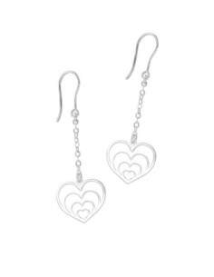 Boucles D'oreilles Coeur Argent