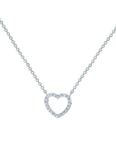 Collier Argent Oxyde Coeur