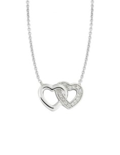 Collier Argent Oxyde Coeur