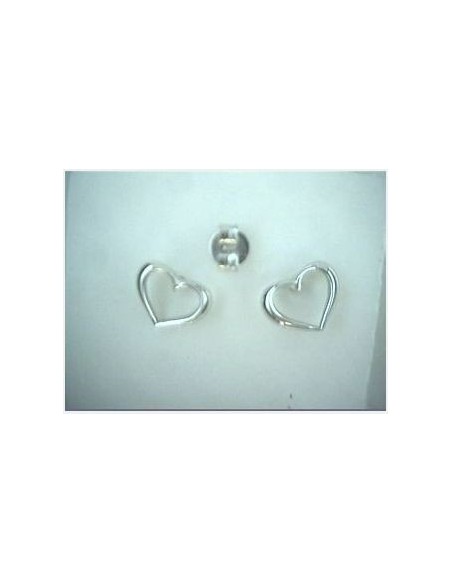 Boucles D'oreilles Coeur Argent