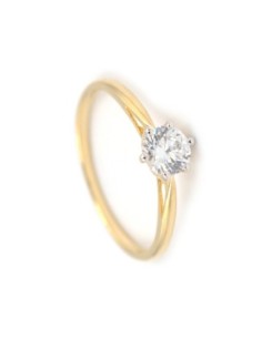 Bague De Fiançailles Or Et Oxyde