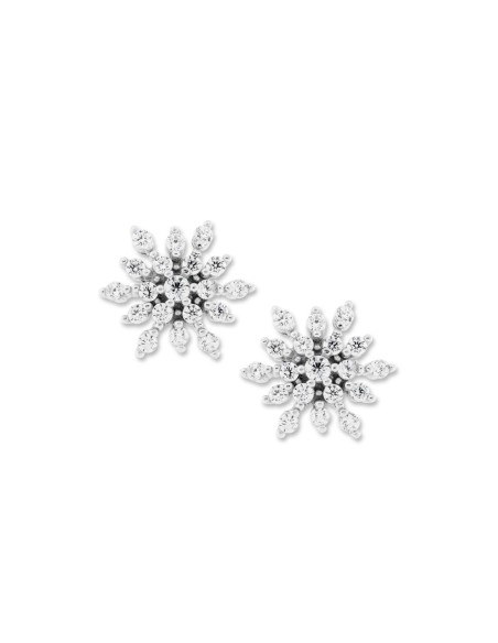 Boucles D’oreilles Argent Et Oxydes