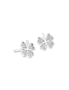 Boucles D’oreilles Argent Et Oxydes Trefles