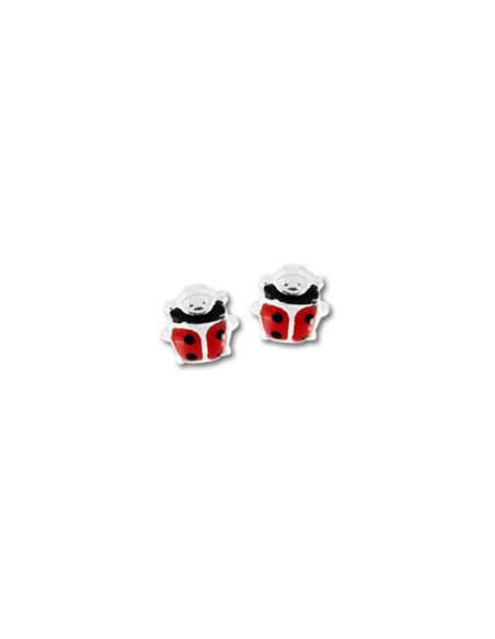 Boucles D'oreilles Coccinelle Argent Enfant
