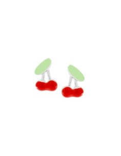 Boucles D’oreilles Argent Cerises Enfant