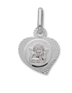 Pendentif Argent Coeur Ange