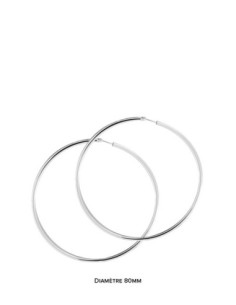 Créoles Argent 80mm