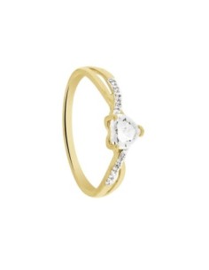 Bague De Fiançailles Or Et Oxyde