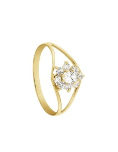 Bague De Fiançailles Or Et Oxyde