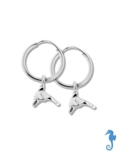 Boucles D'oreilles Argent Créoles Dauphins