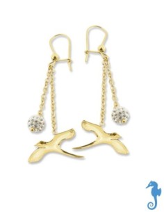 Boucles D'oreilles Or Paille En Queue