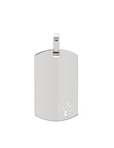 Pendentif Argent Plaque Arbre De Vie