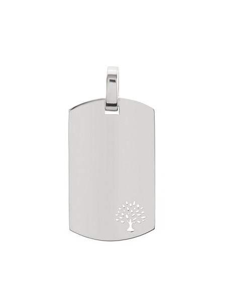 Pendentif Argent Plaque Arbre De Vie