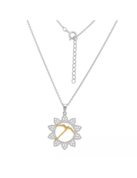 Collier Argent Lambrequin Et Paille En Queue